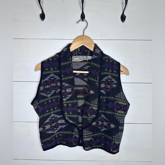 Vintage Southwest Canyon Cropped Vest Jewel Tone Tribal
Aztec Western - Size M - Picture 4 of 8
